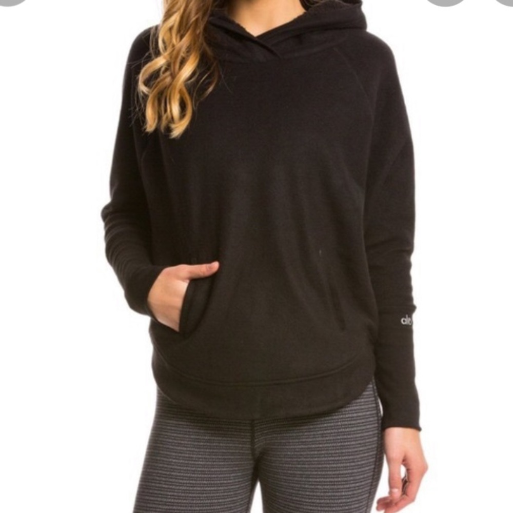 Alo lined black hoodie small used